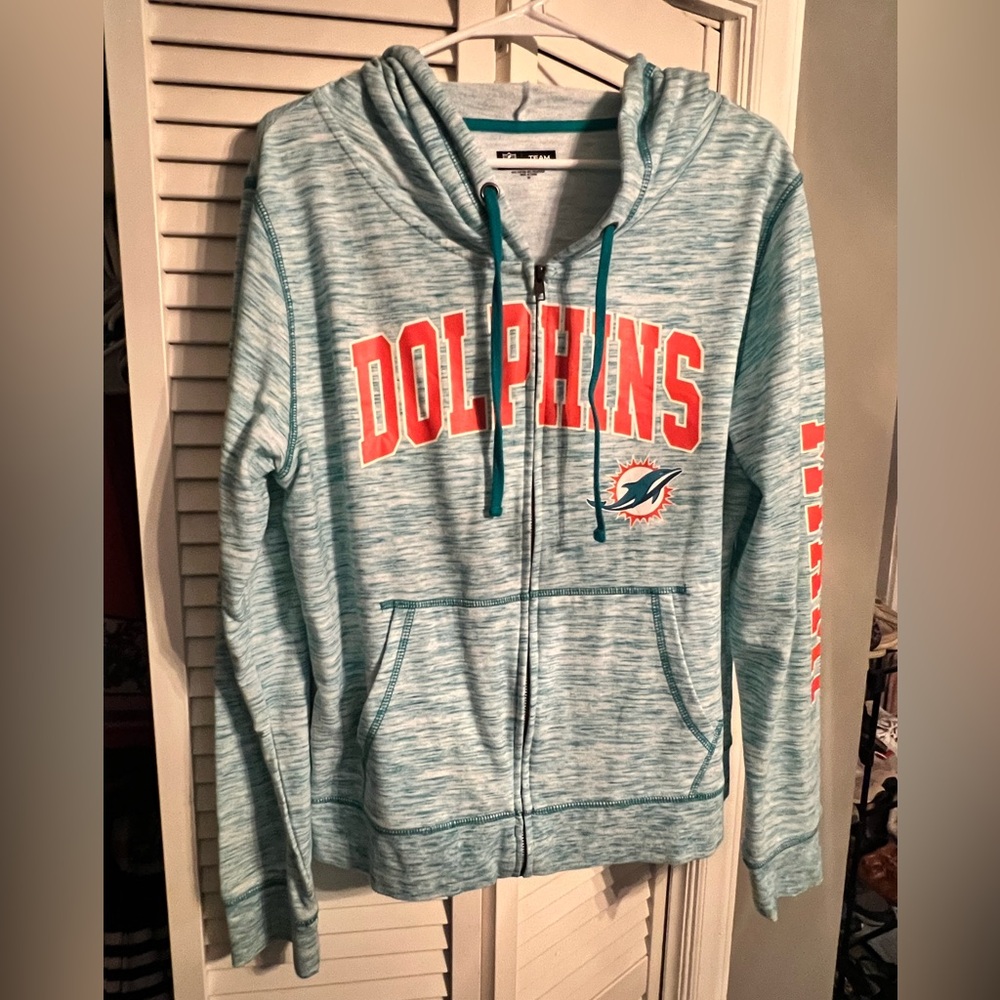 Miami Dolphins Zip Up Hoodie